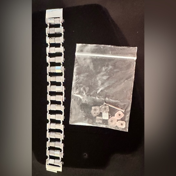 NWT Legacy for Men by Simone I. Smith Barrel Link Bracelet in Stainless Steel - Picture 4 of 6